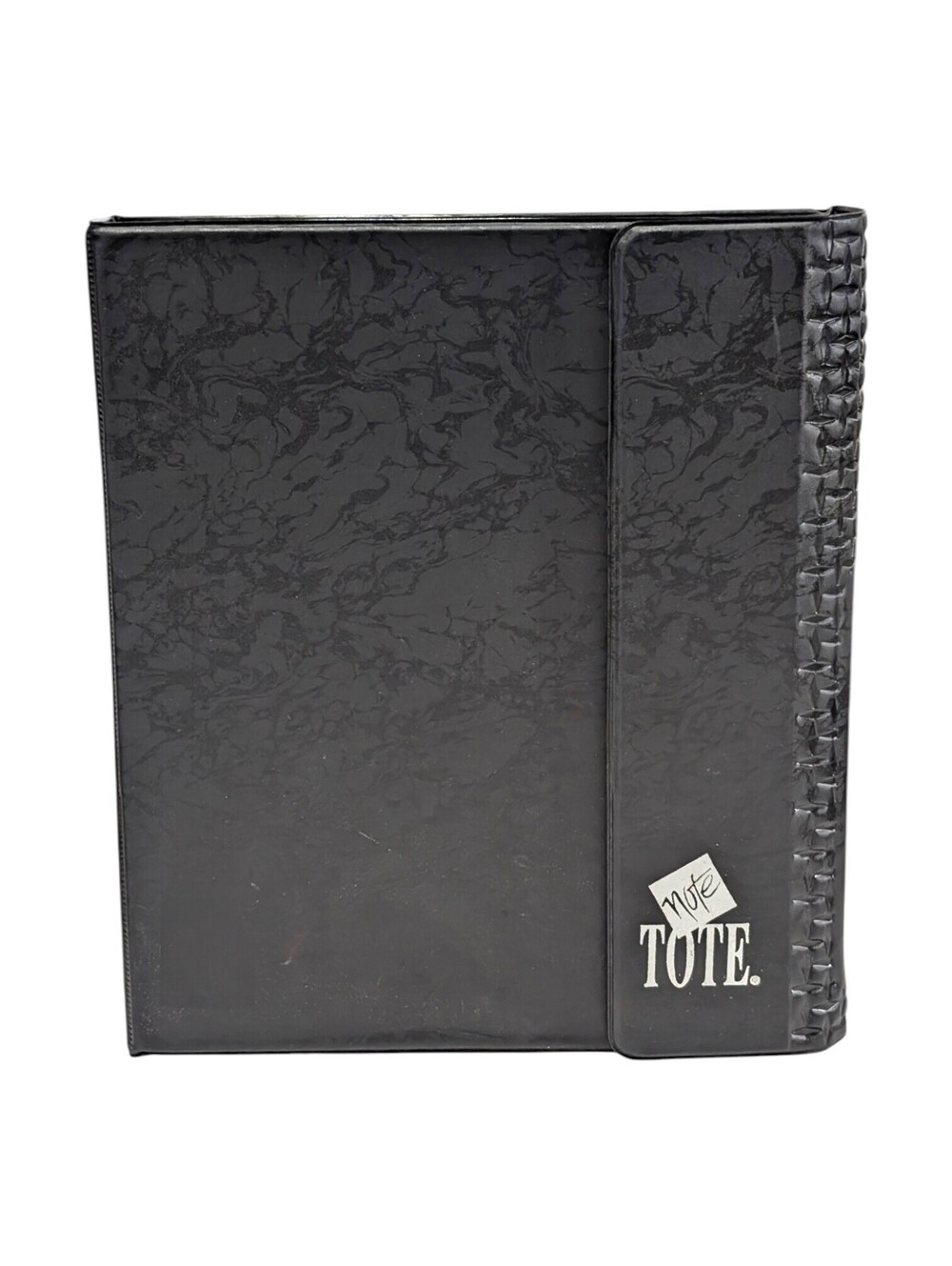Vintage 1990s Black Note Tote 1-Inch 3-Ring Binder Organizer
